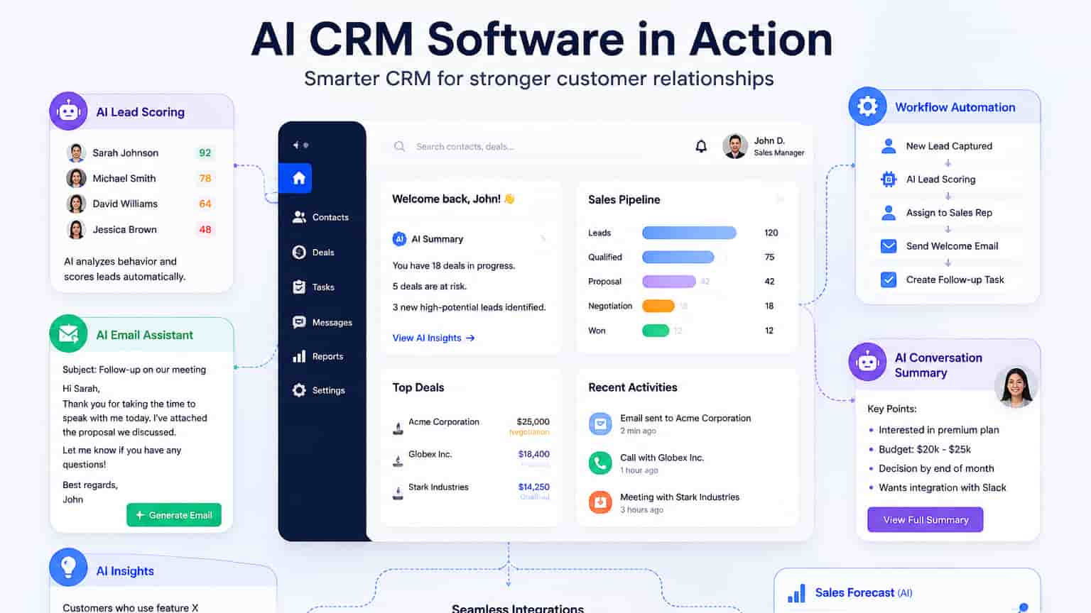 AI lead scoring feature in CRM software for small businesses