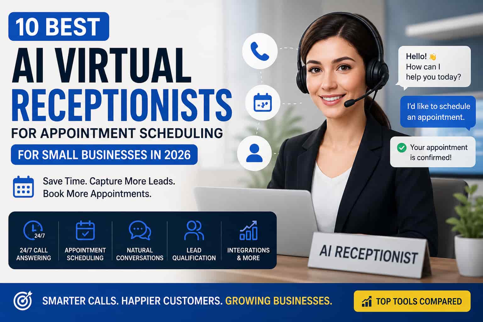 Best AI virtual receptionist for appointment scheduling in 2026